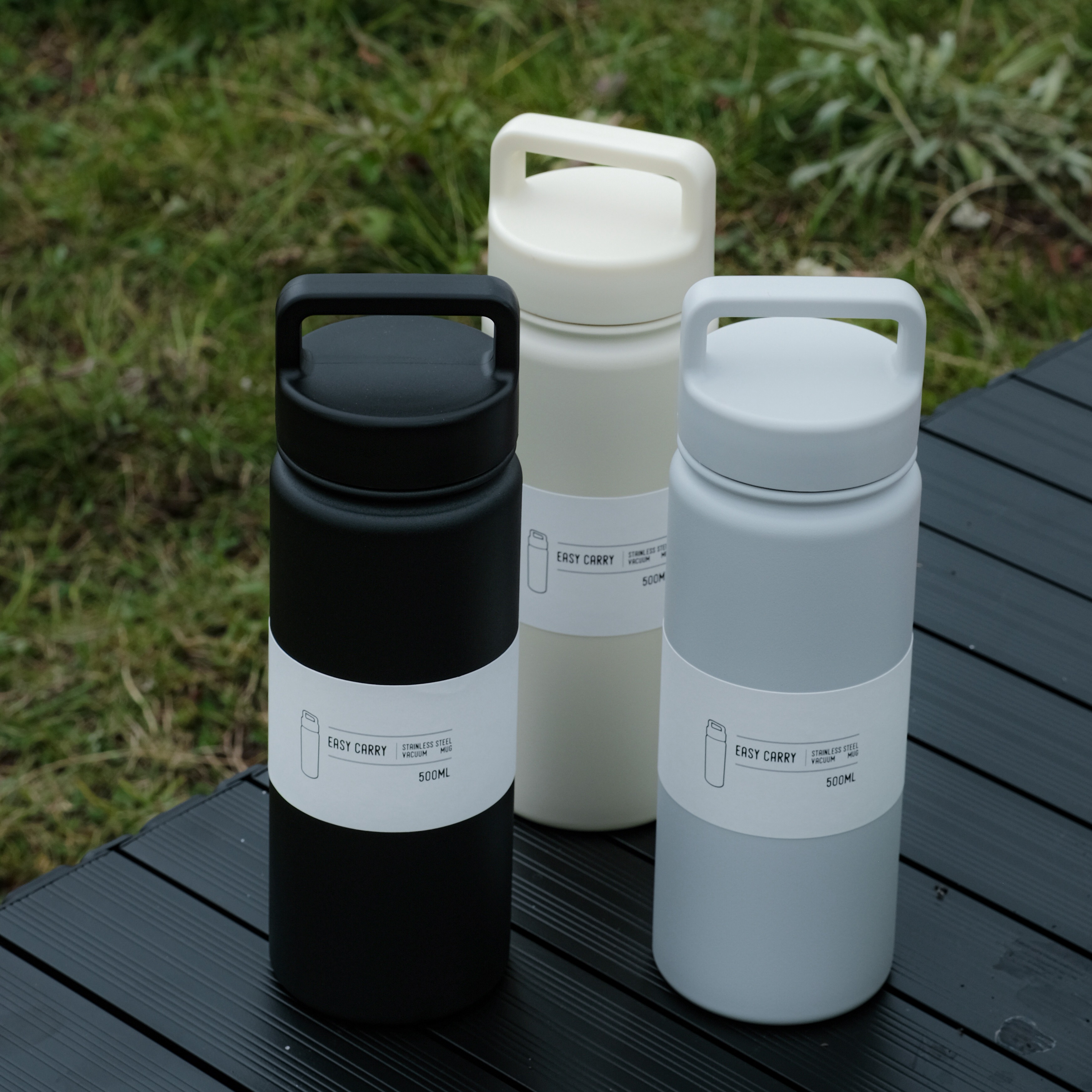 Premium 500ml Insulated Bottle with Handle | 24-Hour Hot & Cold Retention