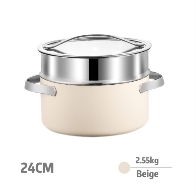 Wholesale Stainless Steel Steamer Pot - Beige