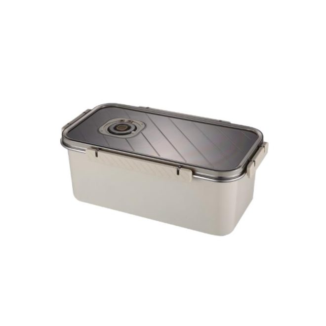 Beige stainless steel food storage container 5800ml