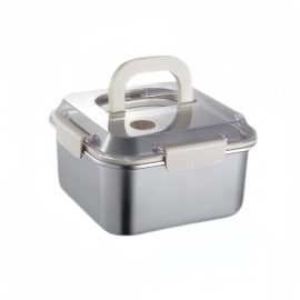 Custom Square Metal Containers with Handle — Moya Food Metal Container Manufacturer