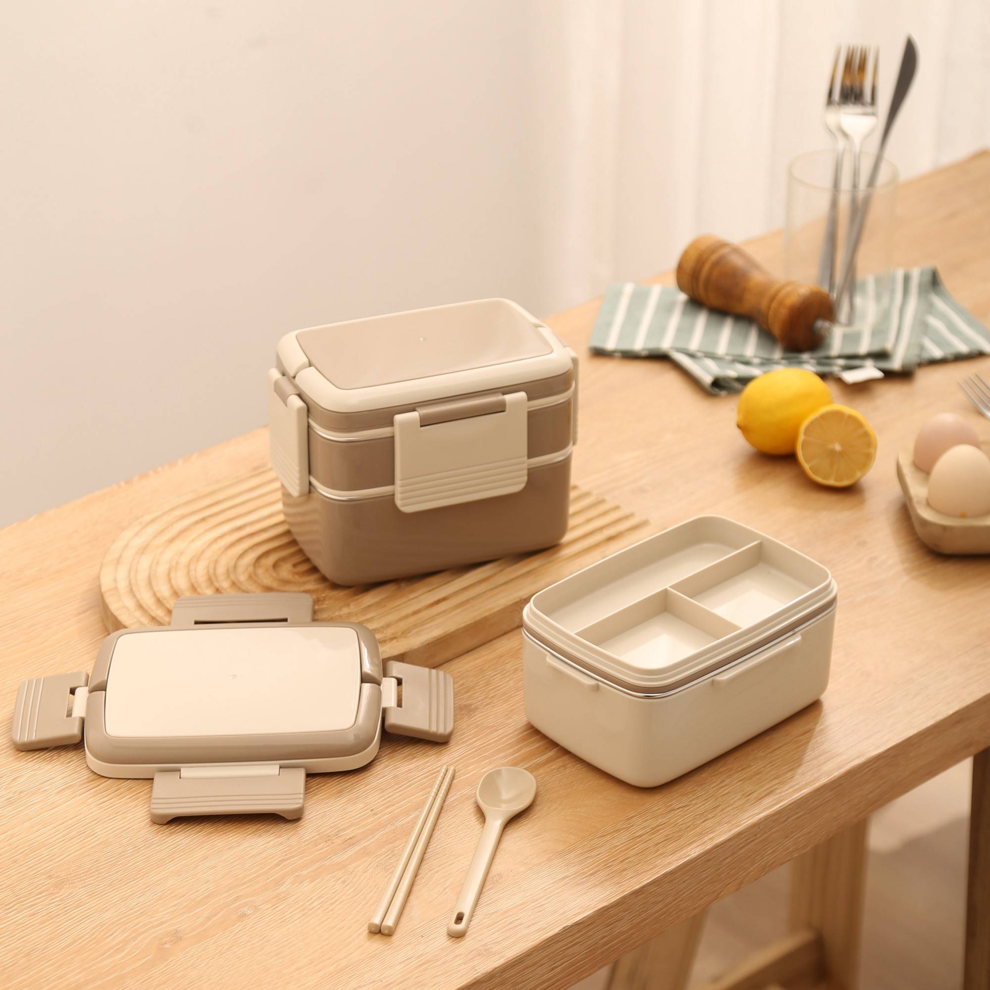 Double Layer Rectangle Lunch Box Display (3)