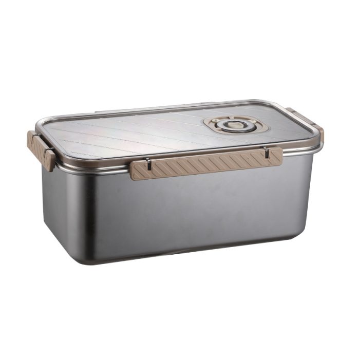 Khaki large metal food containers wholesale(2)