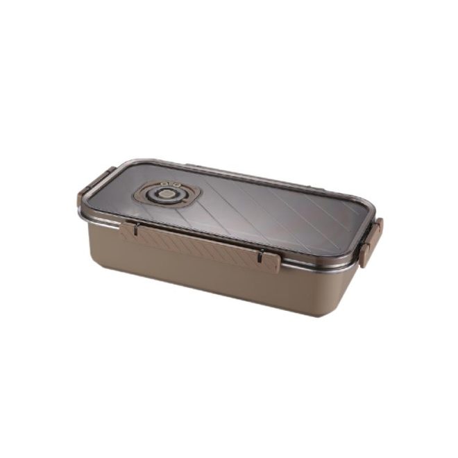 brown stainless steel food storage container 3500ml