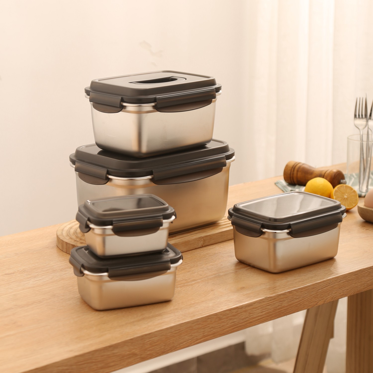 large stainless steel food container series (2)