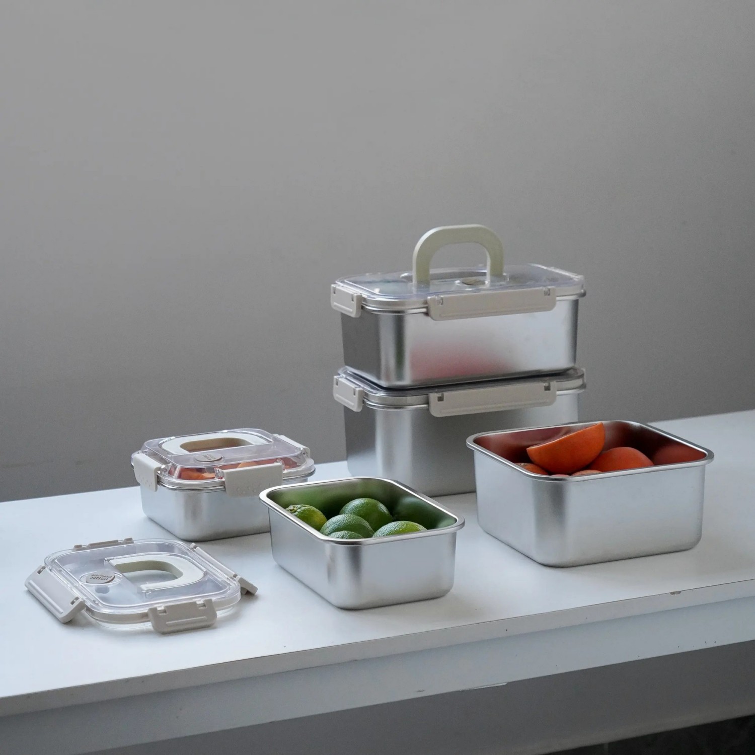 stainlss steel square food container display (1)