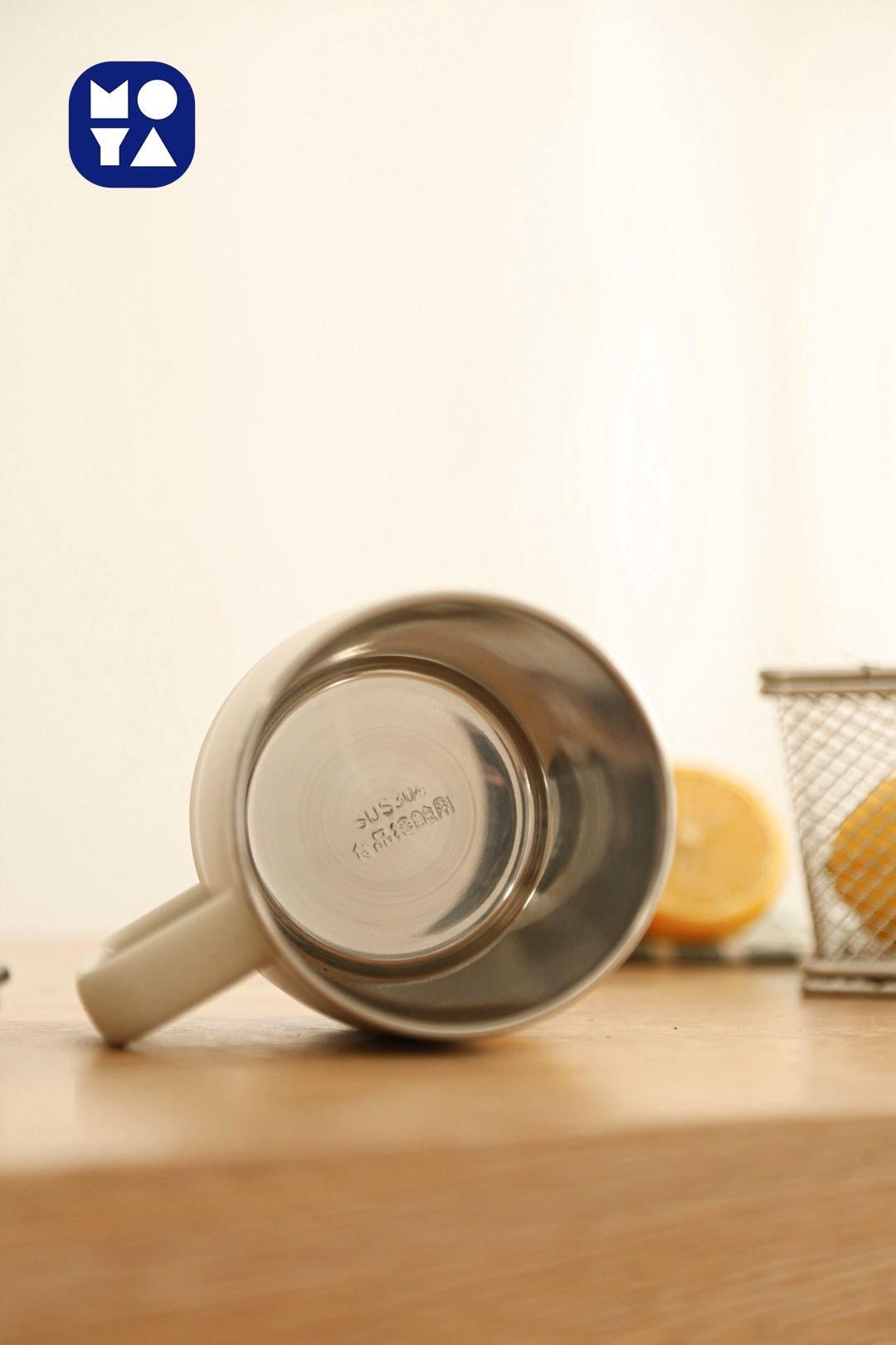 304 stainless steel insulated coffee mugs in beige and white — perfect for office, home, or coworker moments. Keeps drinks hot or cold for hours.