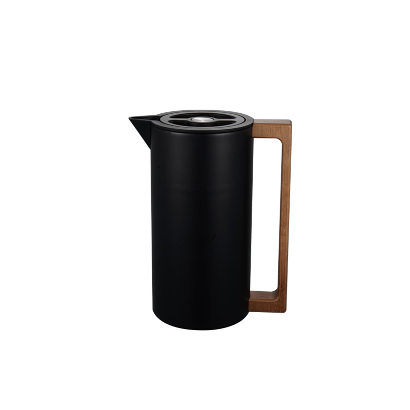 Elegant Danish Style Thermal Carafe Set MOYA Danish Style Stainless Steel Thermal Coffee Carafe with Wooden Handle, Vacuum Insulated Tea Pot