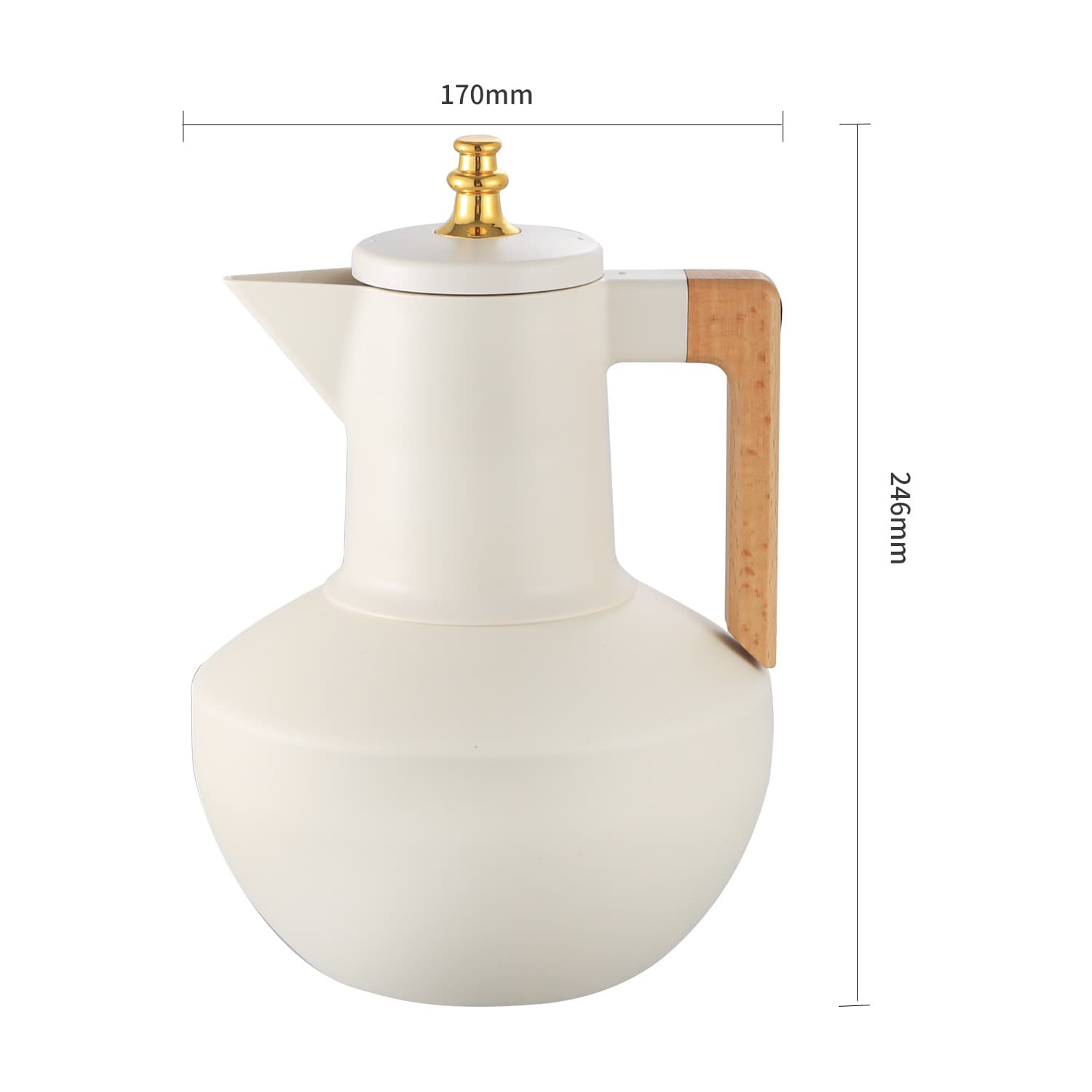 Arabic insulated coffee pot Dimensions