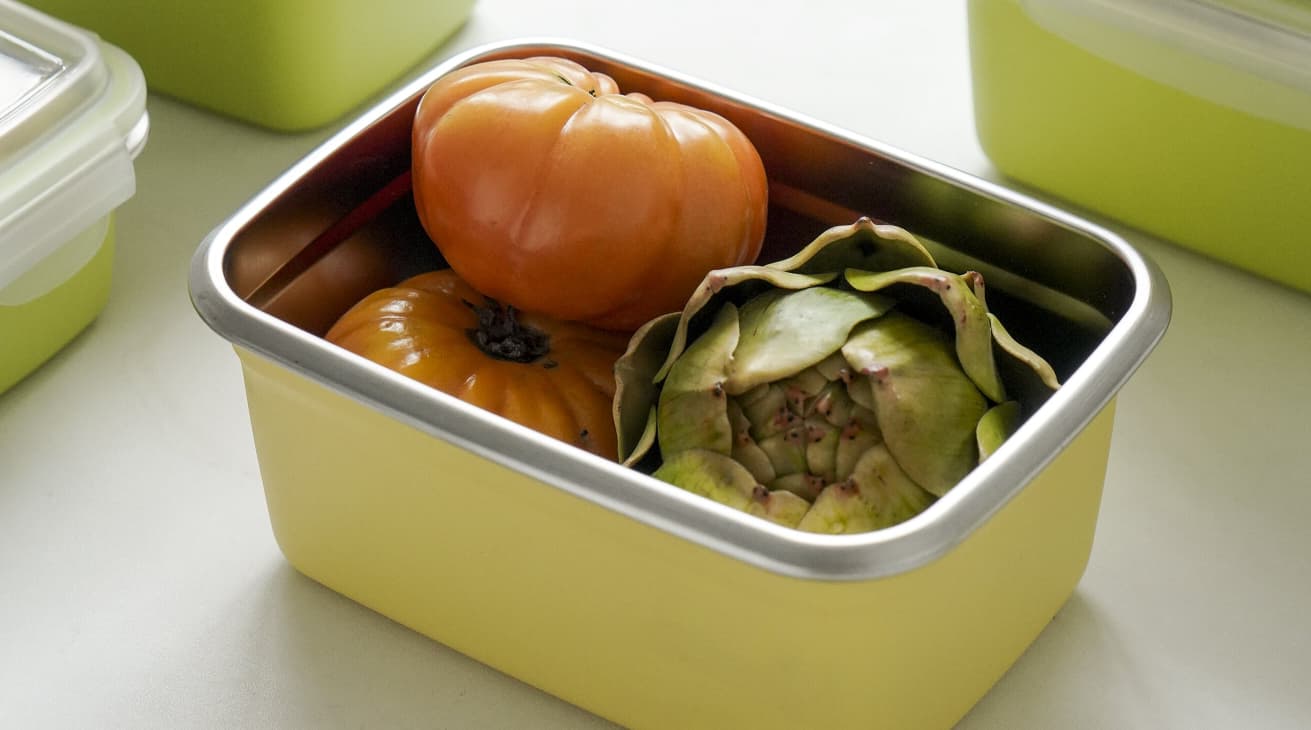 Stainless steel food container for storing solid food