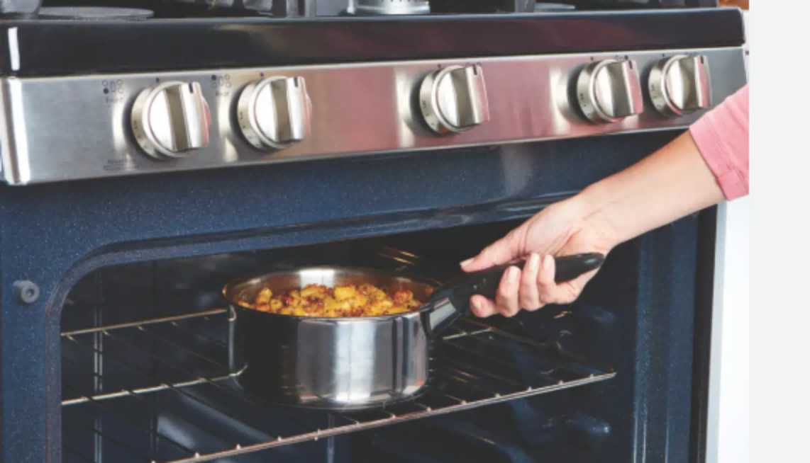 Oven-safe stainless steel cookware