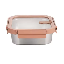 New Striped Bottom Stainless Steel Glass AS Lid Food Container with Pull Ring Vent