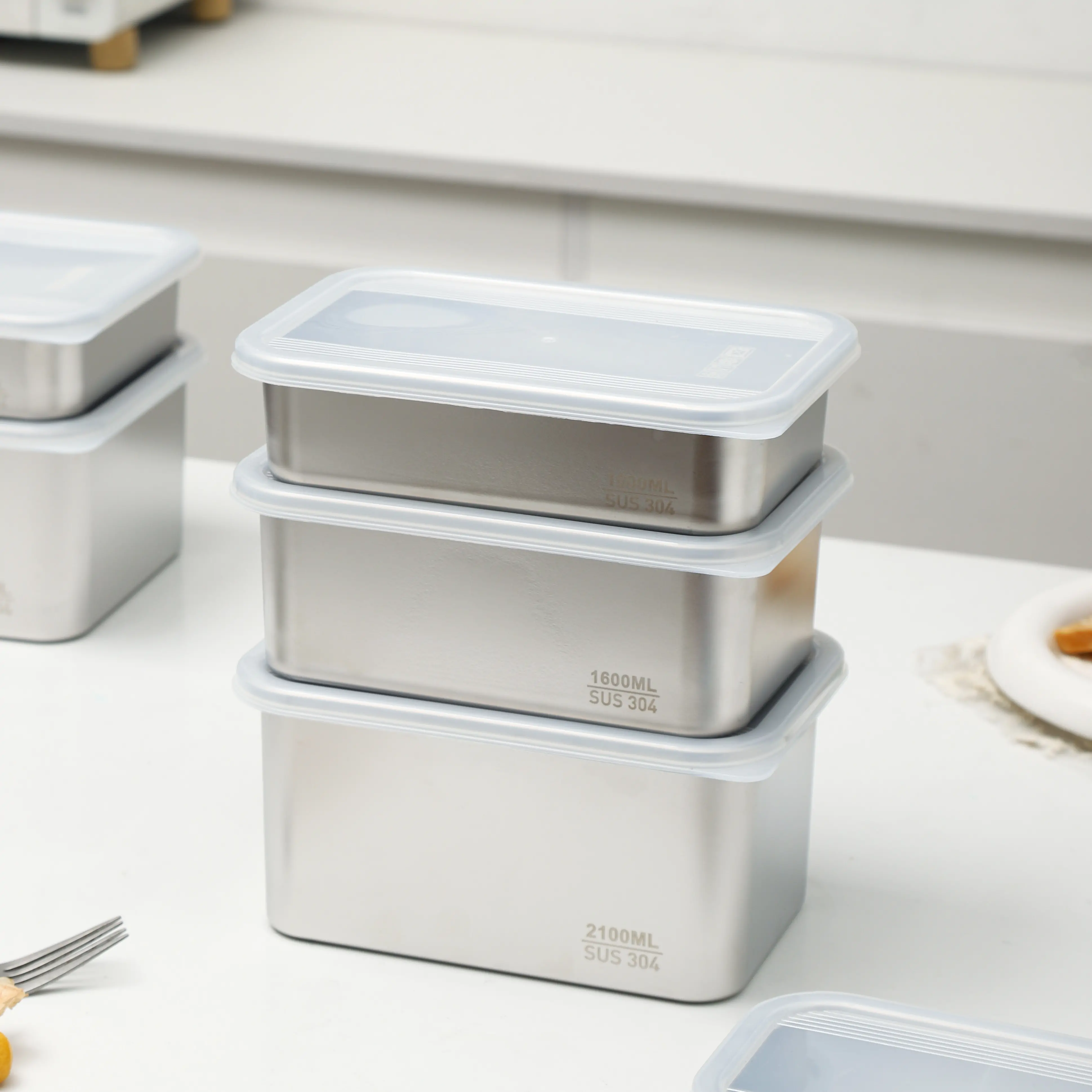 PE lid food storage container
