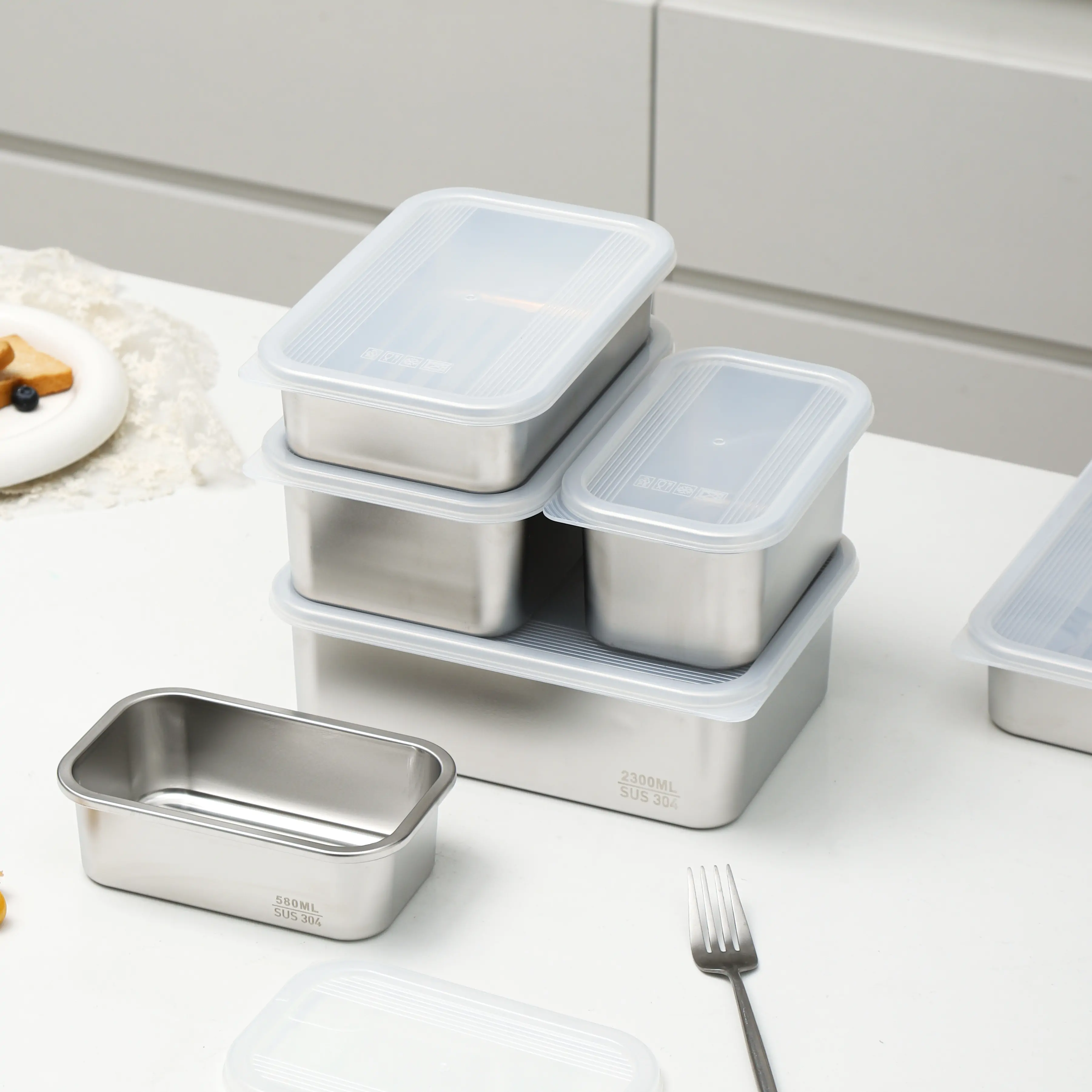 PE lid food storage container