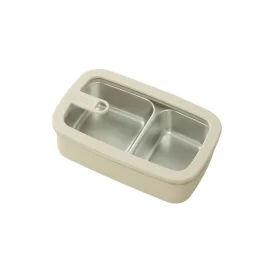 Leakproof Glass-Lid Compartmental Stainless Steel Lunch Box Dishwasher Safe
