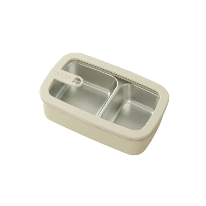 Stainless steel glass lid compartments lunch box