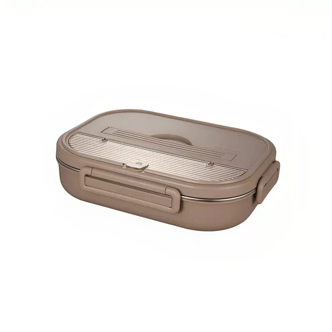 Stainless steel lunch box with compartments