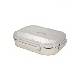 New Section Stainless Steel Lunch Container: Stackable, Easy Clean, Fresh – Keeping Design
