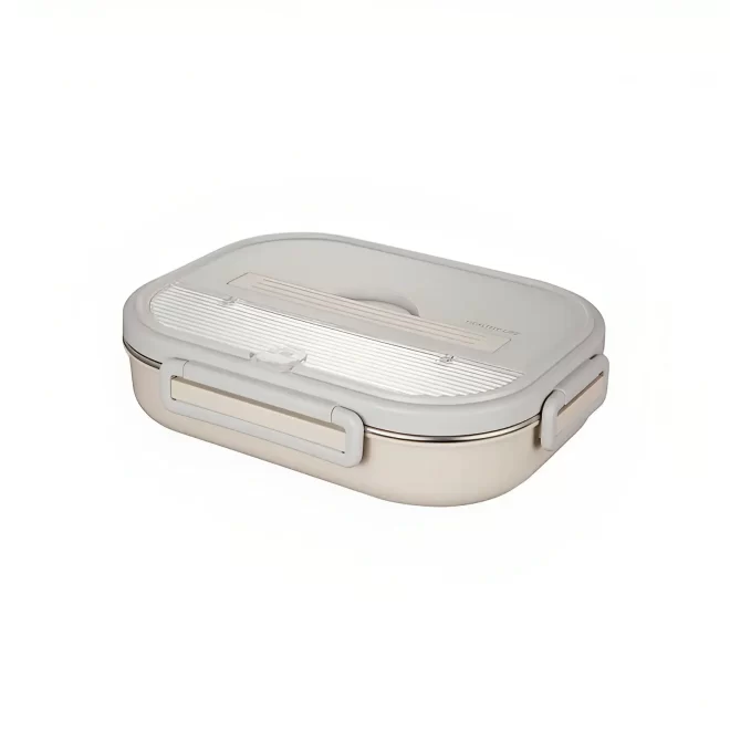 Stainless steel lunch box with compartments