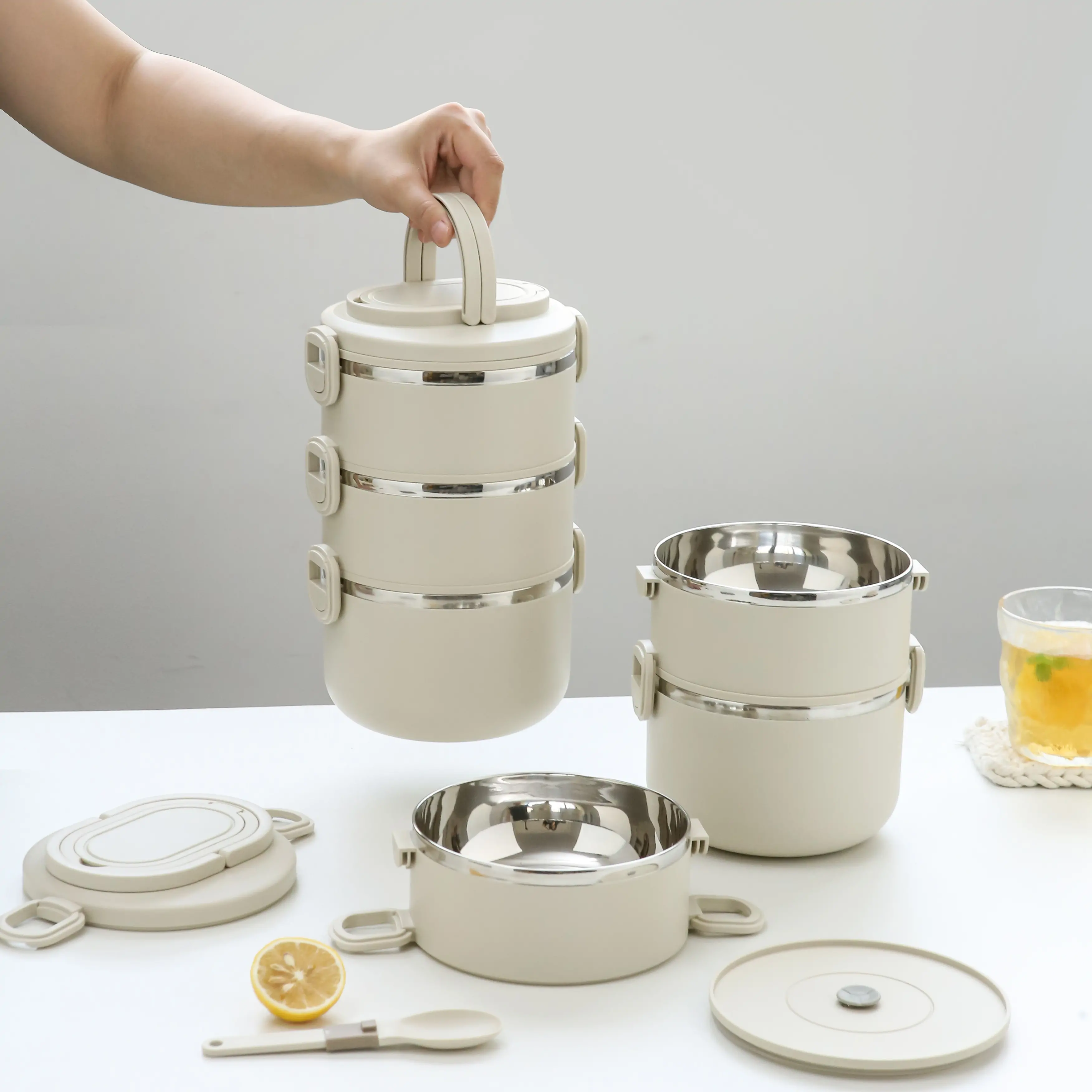 Stainless steel multi-layer lunch box