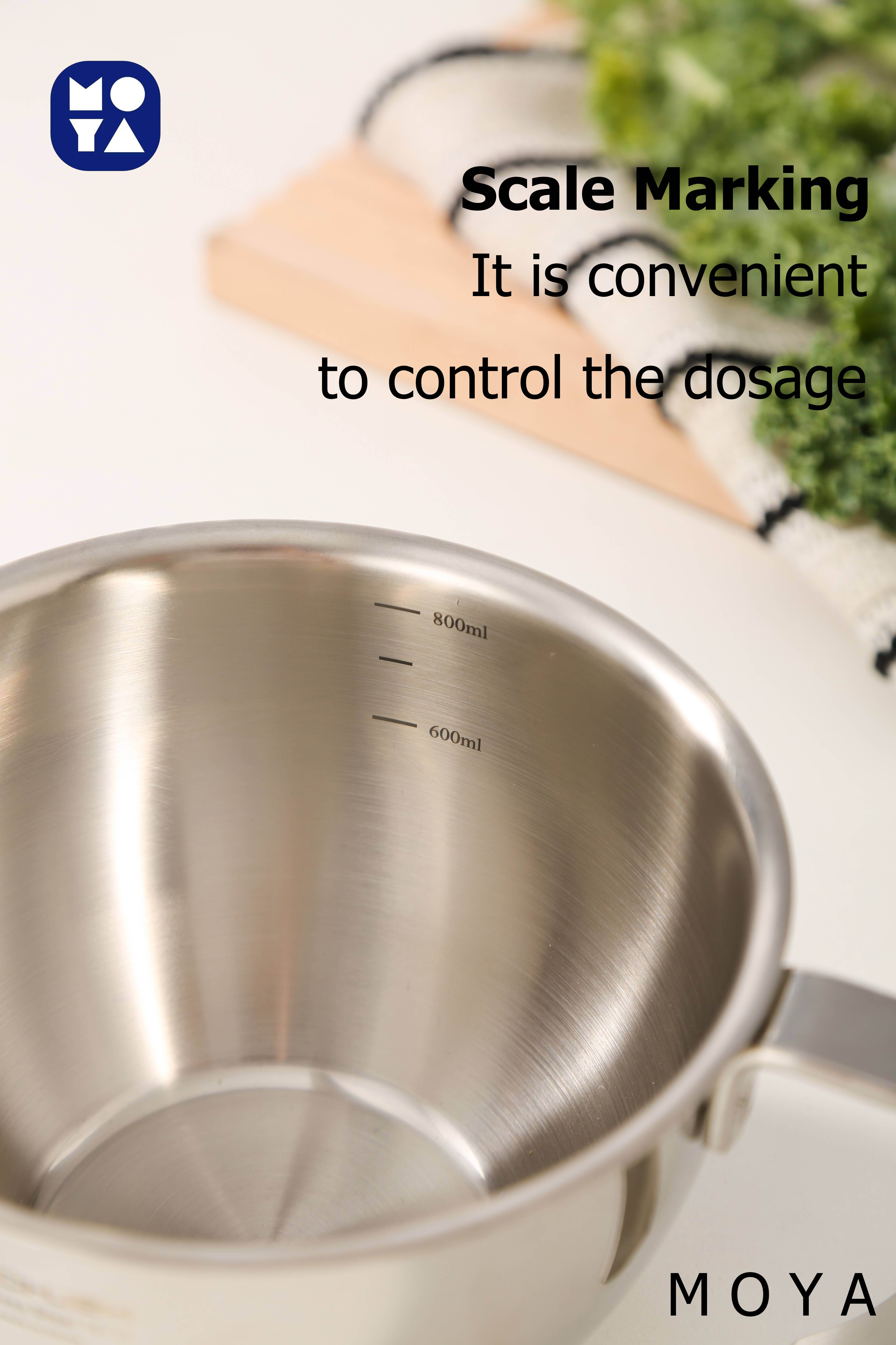 أوعية خلط من الفولاذ المقاوم للصدأ 304 مع مقبض