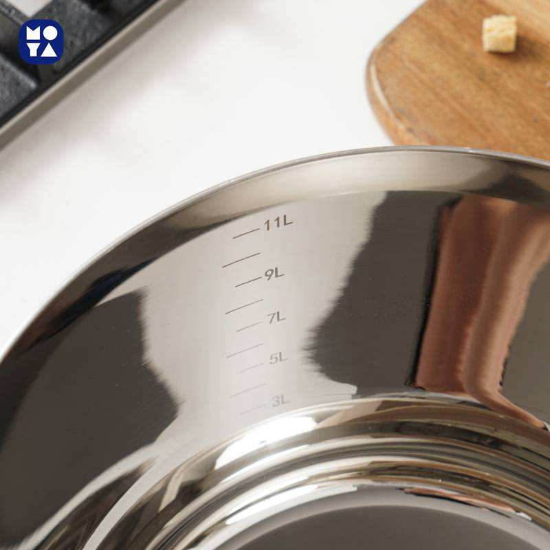 304 Stainless Steel Steamer Pot with Steamer Basket, Glass Lid & Anti-Scald Handles for Kitchen Cooking