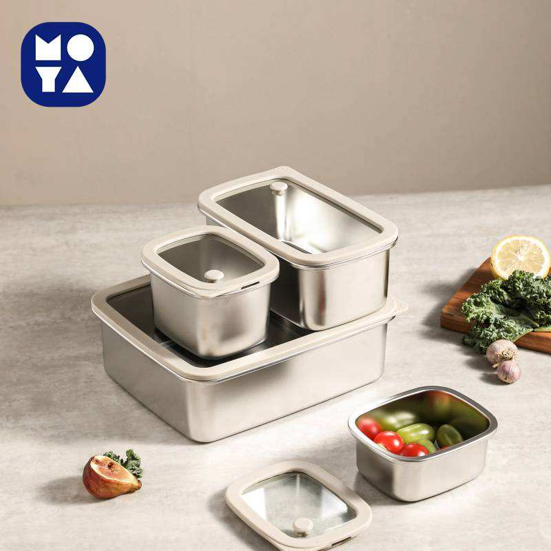 easy-open food containers with glass lid