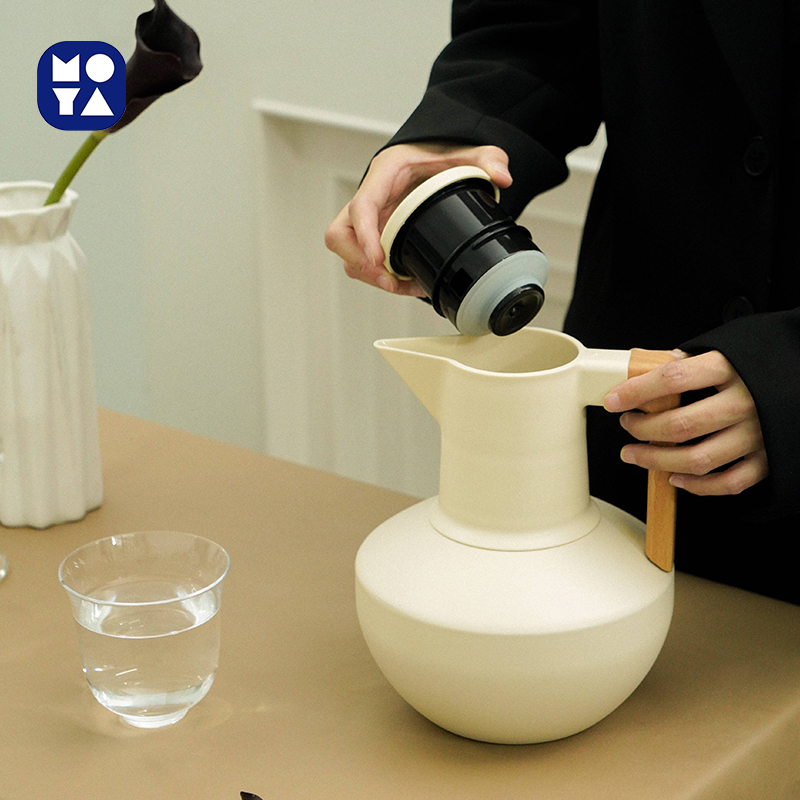 1L Arabian Dallah Teapot with Removable Glass Inner Pot, Food Safe Borosilicate Glass for Wholesale