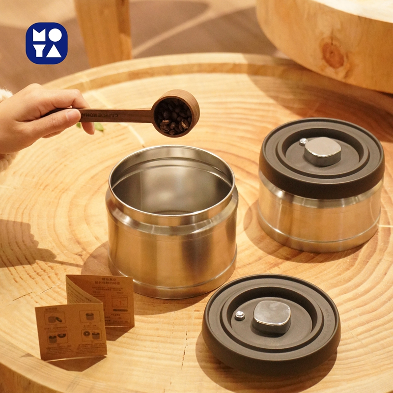 MOYA Stainless Steel Vacuum Airtight Canister Set for Coffee Beans, Tea & Food Storage with Colorful Options