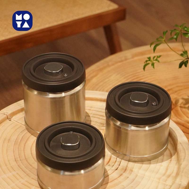 MOYA Stainless Steel Vacuum Airtight Canister Set for Coffee Beans, Tea & Food Storage with Colorful Options