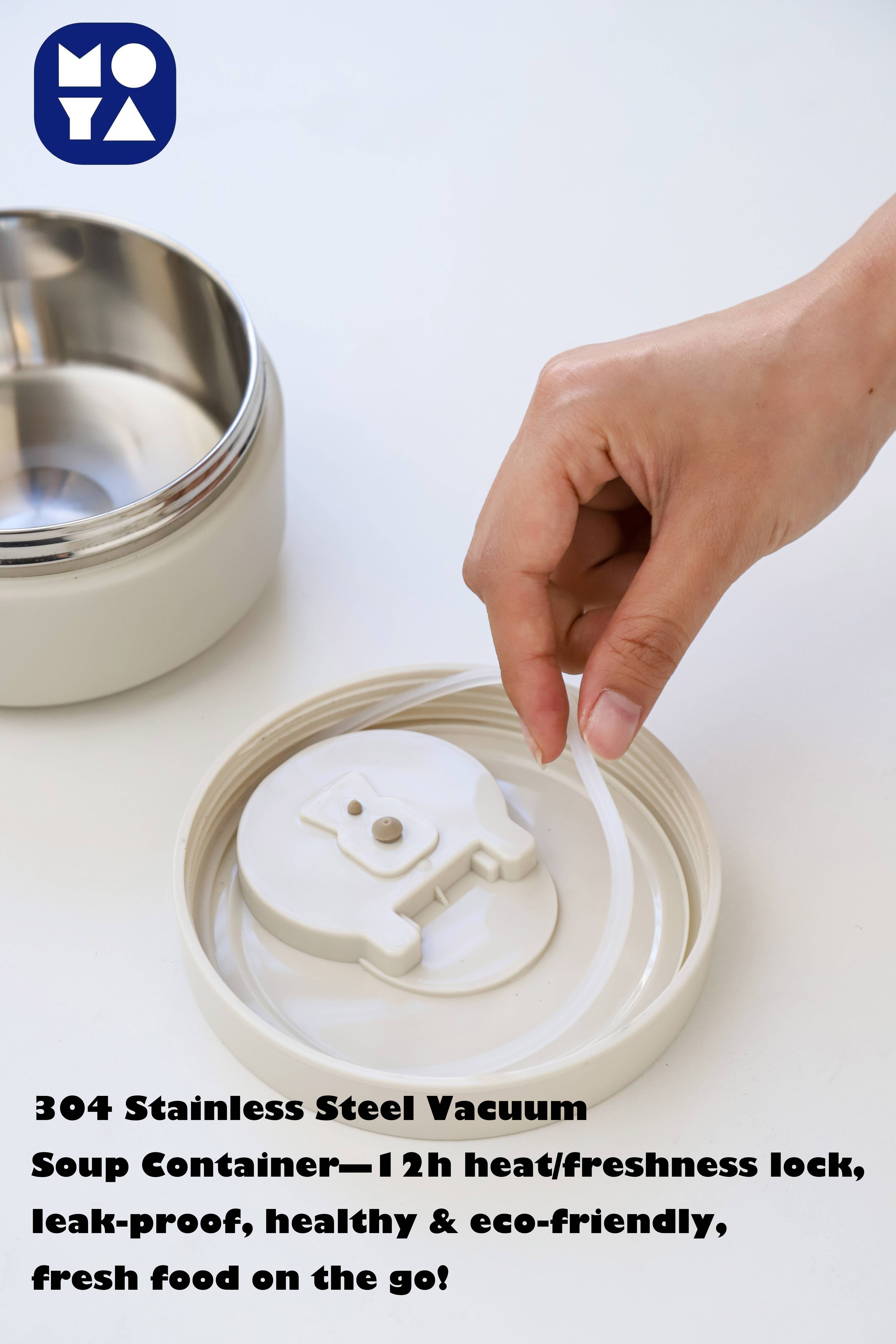 Stackable Stainless Steel Vacuum Insulated Soup Jar Set with Insulated Lunch Bag